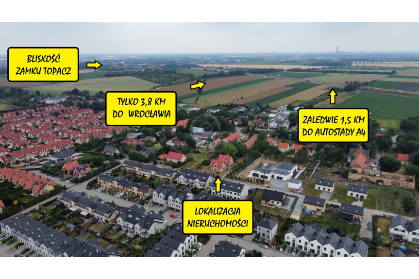 wrocławski, Żórawina, Karwiany, Piękny bliźniak - idealny dla rodziny