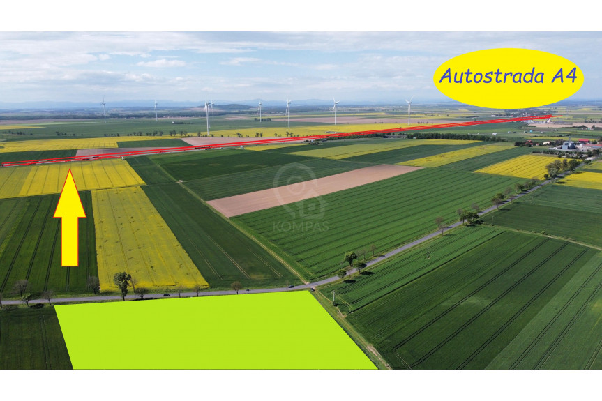 średzki, Kostomłoty, Działka obok Kostomłot, blisko autostrady A4