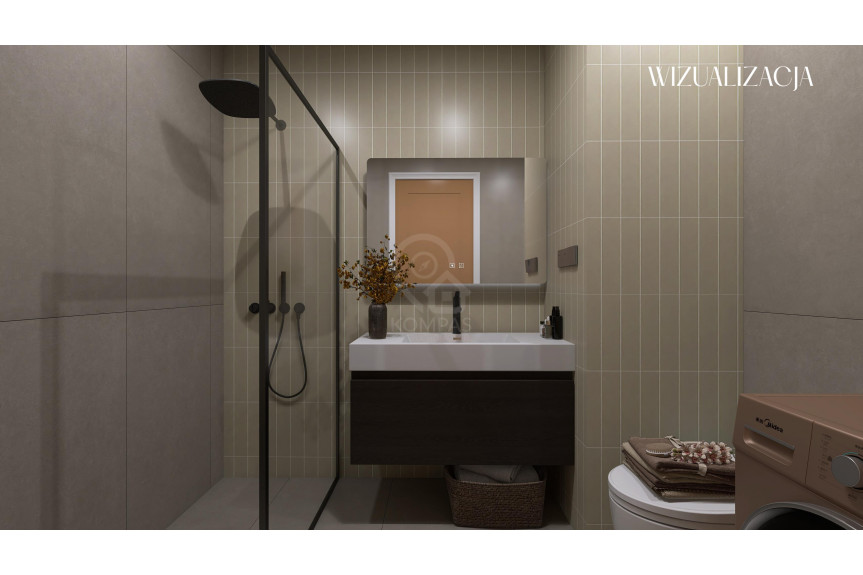 Wrocław, Wrocław-Krzyki, Jagodno, Drabika, 2 pok | Ogr&oacute;dek | Stan Deweloperski | Smart Home