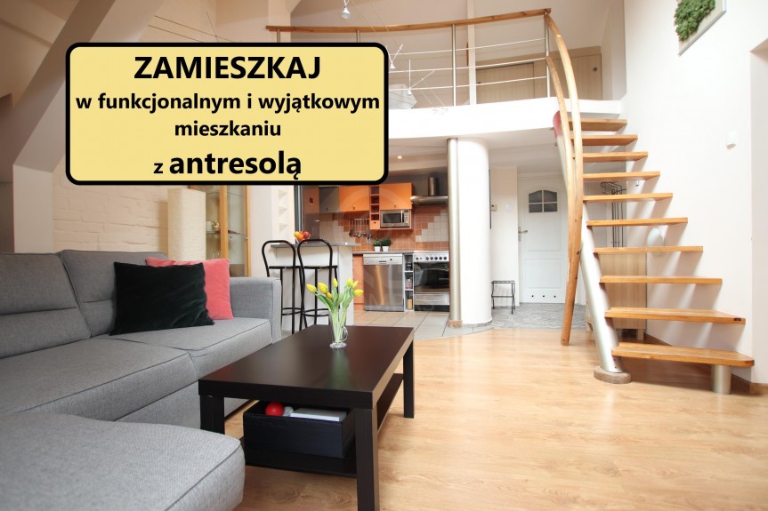 dolnośląskie, Wrocław, Wrocław-Śr&oacute;dmieście, Sępolno, Okrzei, 2-pok. mieszkanie z antresolą | wyjątkowy klimat