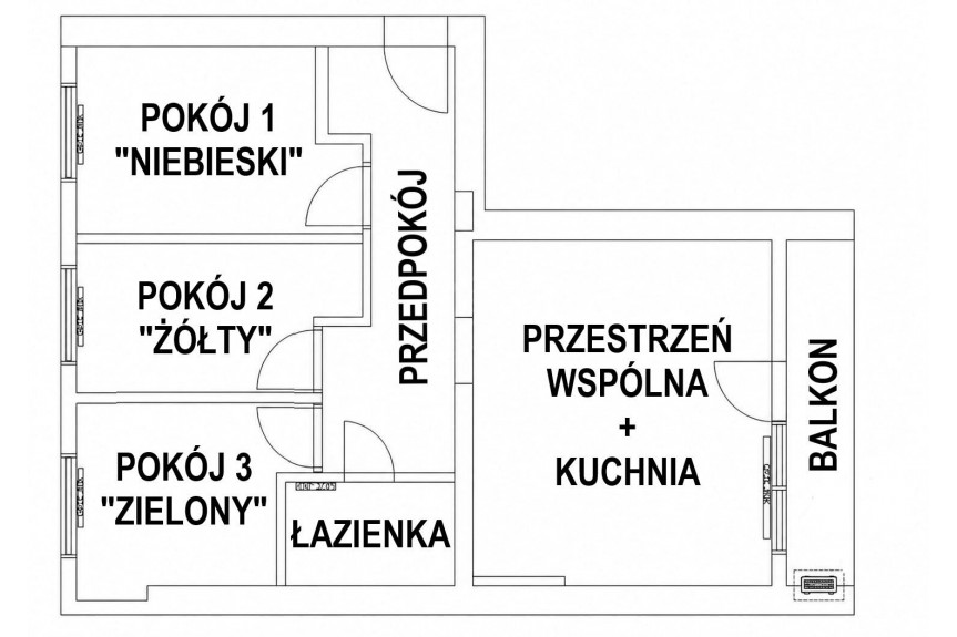 Wrocław, Wrocław-Śr&oacute;dmieście, kard. Stefana Wyszyńskiego, Komfortowe 4 pokoje dla STUDENT&Oacute;W | 3 sypialnie + przestrzeń wsp&oacute;lna