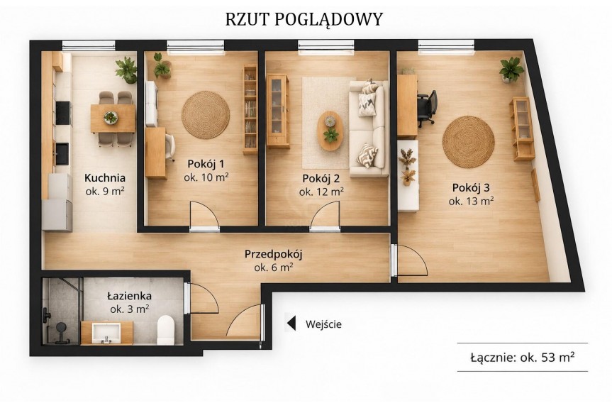 Wrocław, Wrocław-Krzyki, Południe, Tadeusza Zielińskiego, Mieszkanie 3-pok. | pełny rozkład | po kapitalnym remoncie | PREMIUM